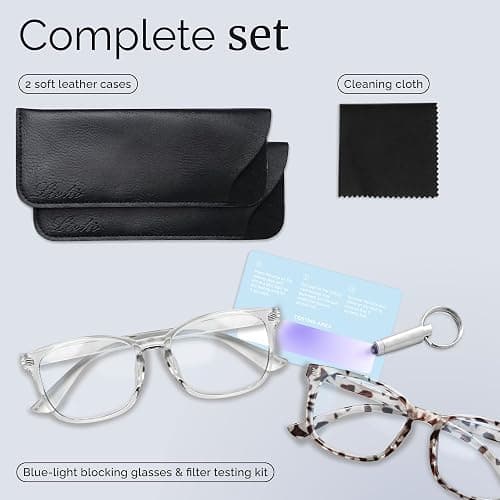 livho High Tech Blue Light Glasses - Advanced up to 99% Blue Light Blocking Computer Glasses - Screen Fatigue & UV Protection thumbnail 8
