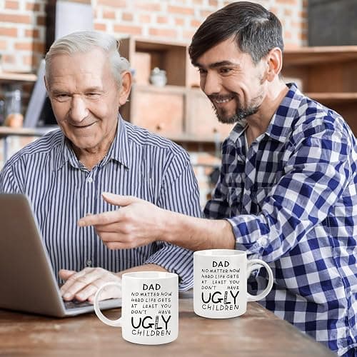 Fathers Day Dad Gifts from Daughter Son Wife: 11oz Funny Coffee Mug for Father,Unique Christmas Presents for Dad Husband Men Him,Heartwarming Retirement Anniversary Birthday Gifts for Daddy Stepfather thumbnail 5