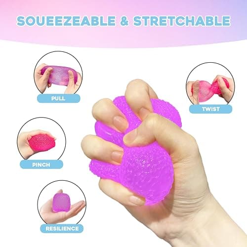 Squishy Fidget Toys Stress for Kids and Adults,Valentines Gifts for Her Him Women Super Solid Squeeze Ball,Sensory for Stress Relief, Birthday, Valentines Day Gifts and Party Favors (Purple) thumbnail 8