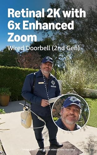 Ring Wired Doorbell (newest model), Speckled Gray with Chime (newest model), White thumbnail 2