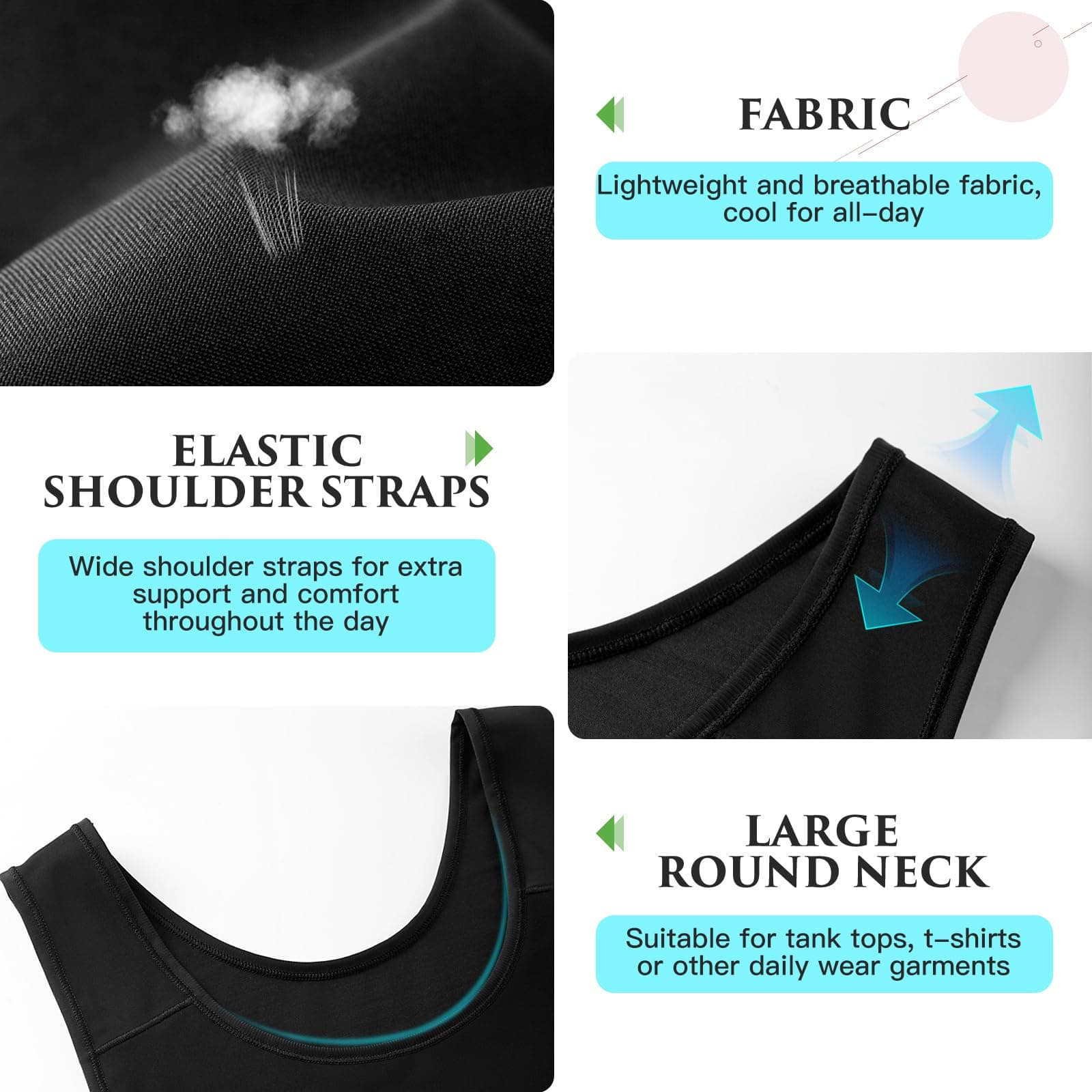 XUJI Half Chest Binder for Transgender Compression - FTM Pullover Design Binder thumbnail 5