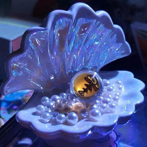 BOHK Shell Trinket Dish Ceramic Conch Ring Holder Jewelry Tray Decorative Jewelry Plate Cute Jewelry Organizer for Home Decor (Shell A) thumbnail 2
