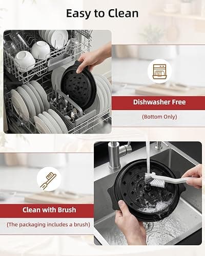 10" Chicken Shredder with Tray, Large Meat Shredder Tool Twist with Brush,BPA Free Meat Grinder, Visible Chicken Shredder Machine, Strong Anti-Slip Strip, Suitable for Pork, Beef, Chicken (Black) thumbnail 8