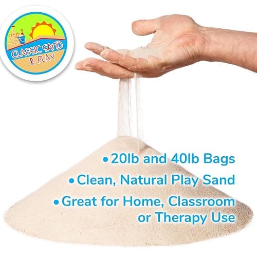 Classic Sand and Play Sand for Sandbox, Table, Therapy, and Outdoor Use, 20 lb. Bag, Natural, Non-Toxic, Wet Castle Building for Creativity and Stimulates Sensory Skills thumbnail 7