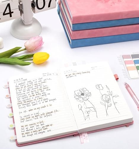 Lined Journal Notebook 365 Pages, A5 Leather Journals for Writing Women & Men, Hardcover Notebook with 100GSM Thick Paper, Daily Journal Notebook for Travel, Work, School, Note Taking, College Ruled thumbnail 2