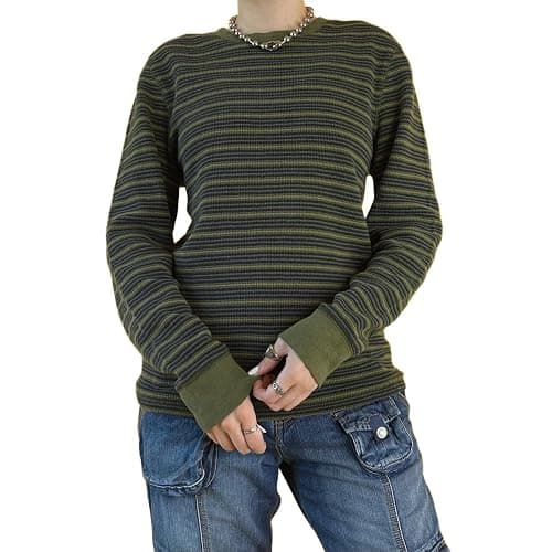 Graphic Tees for Women Teen Girls Aesthetic Grunge Gothic Clothes Y2k Shirt Knit Basic Long Sleeve Top Fall - Image 1