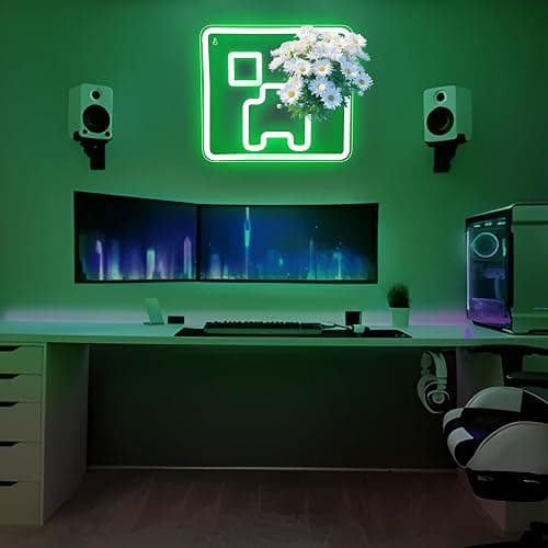 Game Neon Sign for Wall Decor Gaming LED Lights Gaming Signs for Boys Bedroom Neon Signs for Man Cave Gamer Room Decor for Party Birthday Gifts for Gamers Teen Boys Men Size 14.2 * 13.4 in(XD134) thumbnail 4