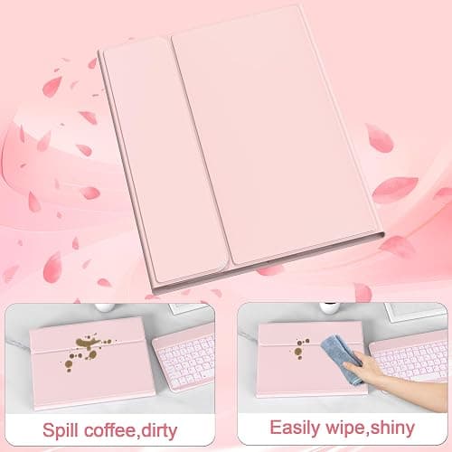BQDIYOO Case for iPad 11th/10th Generation with Keyboard, 11-inch A16 & 10.9 inch 7 Colors Backlit Wireless Bluetooth Keyboard Case with Pencil Holder, Cover for iPad 11/10 Gen 2025/2022, Pink thumbnail 6