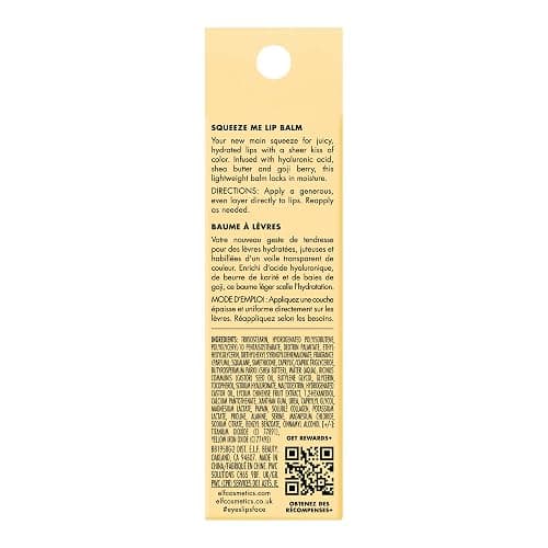 e.l.f. Squeeze Me Lip Balm, Moisturizing Lip Balm For A Sheer Tint Of Color, Infused With Hyaluronic Acid, Vegan & Cruelty-free, Vanilla Frosting thumbnail 8