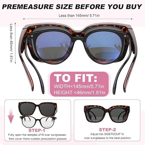 JATEBI 3 Pack Oversized Over Glasses Sunglasses for Women Men Polarized Fit Over Sun Glasses UV400 Protection thumbnail 4