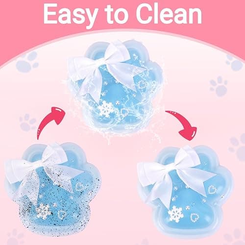 Big Taba Squishy Cat Paw Fidget Toy, Squishies Squeeze Toys for Girls 4-8, Ultra-Soft Sticky Sensory Toy Party Favors for Kids 8-12, Autism Stress Relief (Blue and Clear) thumbnail 4