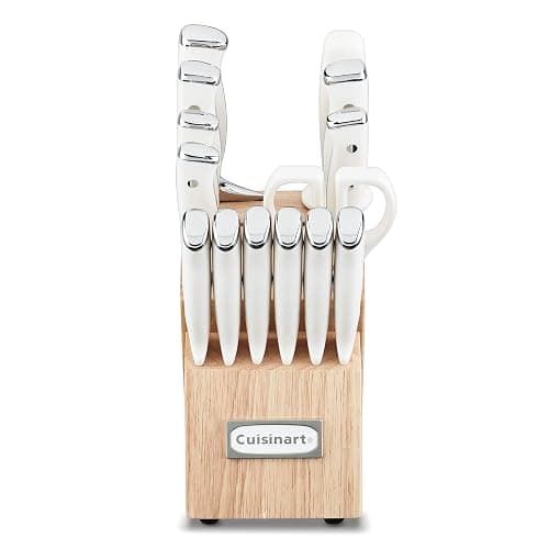 Cuisinart 15-Piece Knife Set with Block, High Carbon Stainless Steel, Forged Triple Rivet, Natural C77CTR-15P thumbnail 3