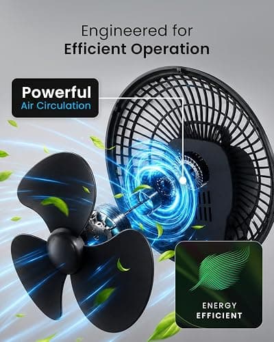 Pro Breeze PowerCool 360 – 6 Inch Quiet Clip On Desk Fan, Small & Powerful Table Fan with Strong Clamp, Plug In Mains Powered, 2 Speeds, 360° Adjustable Head for Bedroom, Office, Cot & Home thumbnail 6