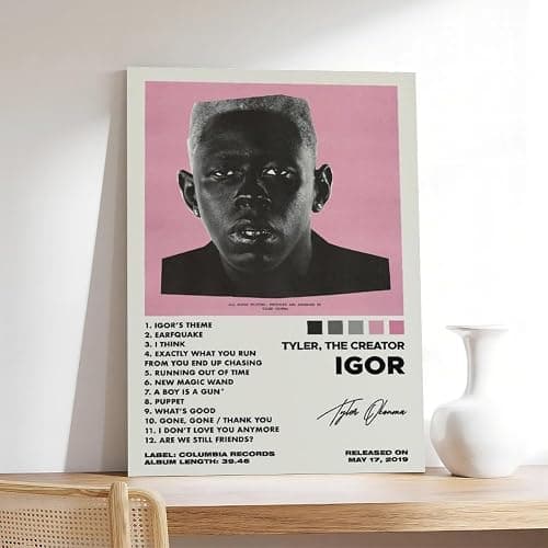 Tyler, The Creator Igor Music Album Cover Signed Dormitory Bedroom Wall Art Deco Poster Poster Wall Art Decor Print Picture Paintings for Living Room Bedroom Decoration Style:Unframe 08x12inch(20x30cm thumbnail 7