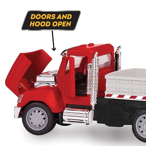 Driven by Battat – 7-Inch Flatbed Truck Toy with Lights & Sounds, Movable Parts, Construction Vehicle for Boys & Girls, Durable Design, Realistic Details, 3+ Years Toy for Kids thumbnail 4
