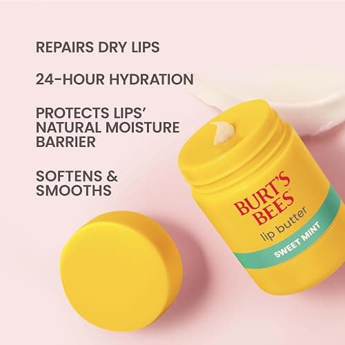 Burt's Bees Sweet Mint Lip Butter, Repairs Dry Lips, 24 Hour Hydration, Locks in Moisture, Includes Shea and Mango Butters, Antioxidant Rich Vitamin E, Convenient Twist Up Dispenser, 0.5 Oz. thumbnail 2