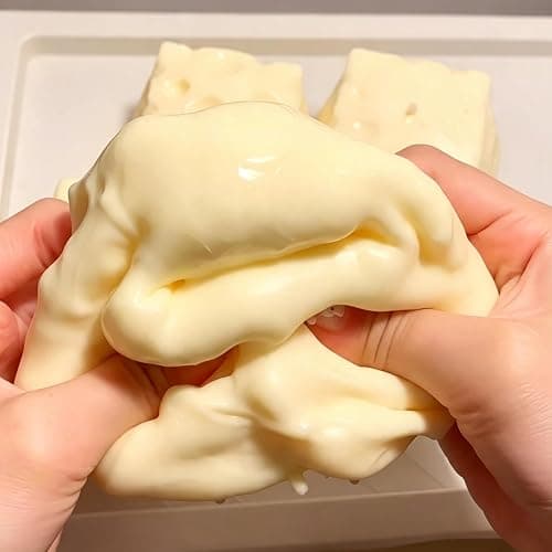 Crunchy Cheese Squishy Asmr Bead Filled, Slow Rising Squeeze Fidget Toy | Durable Portable Slow Rebound Calming Tool for Kids Adults thumbnail 2
