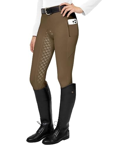 FitsT4 Sports Women's Full Seat Riding Tights Active Silicon Grip Horse Riding Tights Equestrian Breeches - Image 1