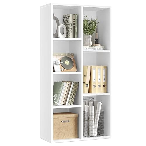 VASAGLE Bookshelf, 7 Cubes Storage Organizer, 19.7 x 9.4 x 41.7 Inches | Storage Shelf, for Living Room, Home Office, Dining Room, Cloud White, CUSTOS Collection ULBC27WT - Image 1