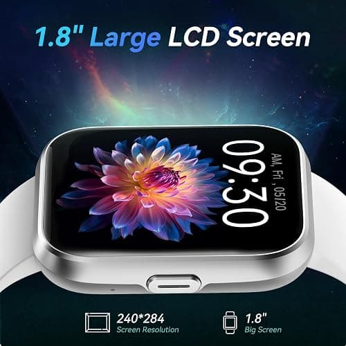 Fitpolo Smart Watches for Men/Women, 1.8'' Alexa Built-in Fitness Tracker Watch with Bluetooth Calls, IP68 Waterproof, Heart Rate/Sleep/SpO2/Stress Monitor, 110 Sport Modes for Android & iPhone thumbnail 2