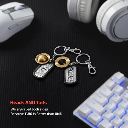 Weeb Keychains One Piece Gifts with Straw Hat & Metal Dog Tag, Premium One Piece Keychain, Merch with Gift Box thumbnail 6
