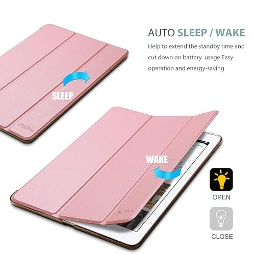 ProCase Smart Case for iPad 6th/iPad 5th Generation/iPad 9.7 Inch Case 2018 2017(Model: A1893 A1954 A1822 A1823), Ultra Slim Lightweight Stand Case with Translucent Frosted Back -Pink thumbnail 7