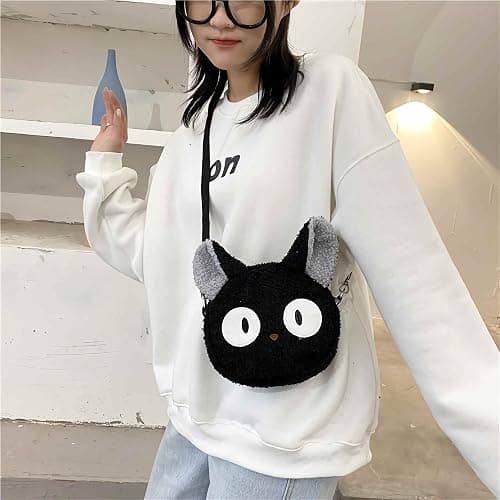 Lefe Liee cute cat purse for girls, kawaii plush anime crossbody bag, cat themed gifts for girls, mini novelty toddler purse for teen, teen trendy stuff, fluffy tote bag thumbnail 8