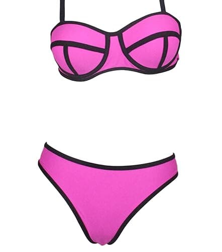 CYYNO Women's Sexy Straps 2 Pieces Bandage Zipper Bikini Set Swimsuit Swimmer - Image 1