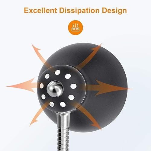 LEPOWER Metal Desk Lamp, Eye-Caring Table Lamp, Study Lamps with Flexible Goose Neck for Bedroom, Home Office (Matte Black) thumbnail 7