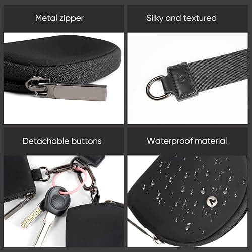 KeyChain Wallet Wristlet Wallets For Women Mini Zip Dual Pouch Wristlet thumbnail 4
