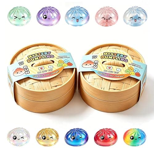 2Pcs Random Dumpling Mystery Box Soft Sensory Toy, Fidget Toys | Slow Rising Toy for Kid & Adults, Stress Ball Fidget Toys for Anxiety Relief Party Favors - Image 1
