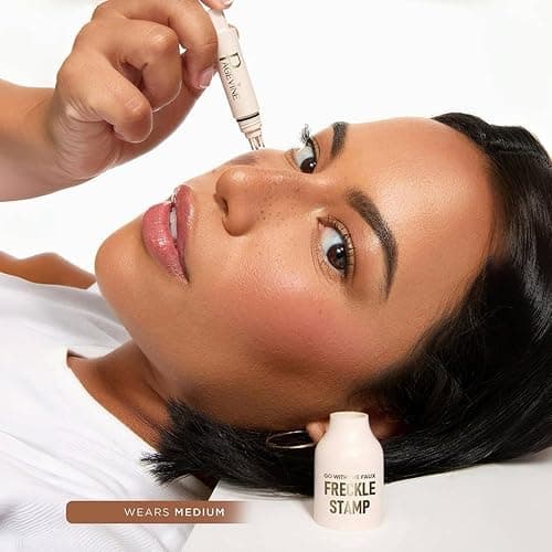 2025 Upgraded Faux Freckle Stamp Pen,Fake Freckles Stamp Waterproof,Natural Sun-Kissed Looking Freckle Maker with Quick Dry 5-Point Precision Stamp Head,Long Lasting Freckles Makeup Pen,#2 Medium. thumbnail 8