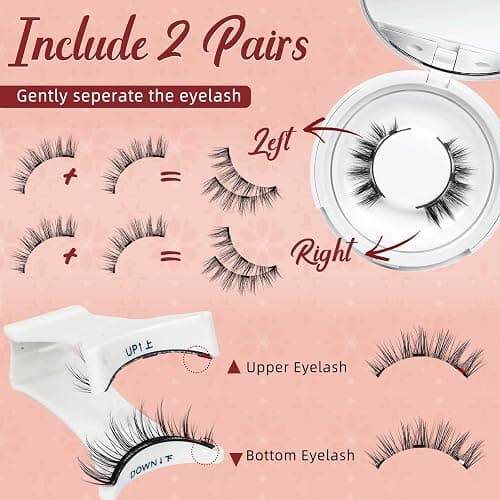 Higu clace Magnetic Eyelashes with Applicator Magnetic Lashes Natural Look Manga Lashes Pestañas Magnéticas Easy to Wear and Remove(DJCX-I) thumbnail 4
