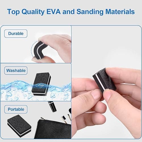 Nail Buffers (50 Pack), mini Buffer Block Nail File for Acrylic Nails and Natural Nails, 100/180 Grit Nail Buffer Block Bulk Buffing Blocks for Nail Buff Professional Manicure File Blocks Set Black thumbnail 2