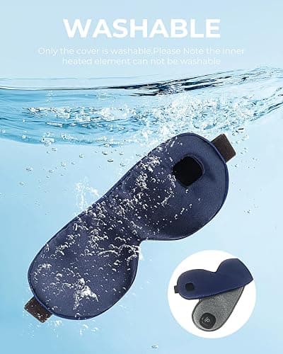 Aroma Season Heated Eye Mask, Moist Heat Eye Compress with Cordless Design, for Blepharitis and Dry Eyes Treatment (Navyblue) thumbnail 6