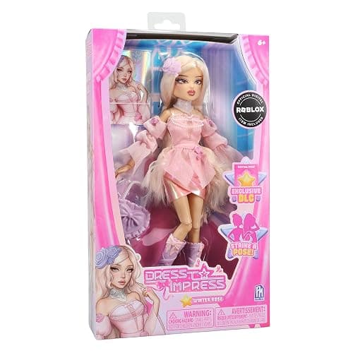 PhatMojo Dress to Impress - Winter Rose Fashion Doll - Series 1-11.5-Inch Tall - Includes DLC Code Redeemable on Roblox - Officially Licensed Doll - Image 1