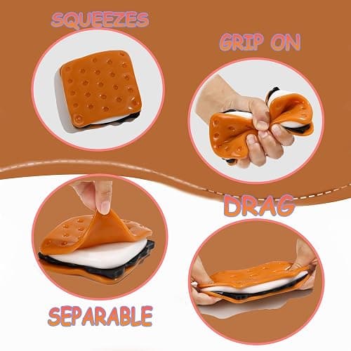 Taba Squishy Adult and Kids Fidget Toys, Large Slow Rising Squishy Sandwich (Jumbo) Squeeze Toy, Anxiety Stress Relief for Calming Corner Classroom, Treasure Box Toys for Classroom thumbnail 4