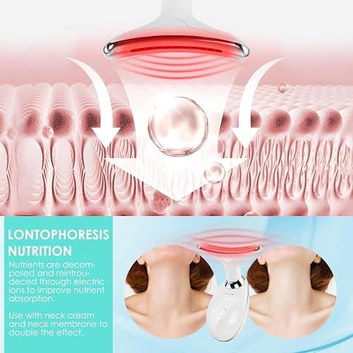 Facial Massager Face and Neck, Face 𝖲 culpting Wand Tool with 7 Color - Birthday, Christmas, Mothers Day, Valentines Day Gifts for Her Women Mom Best Friend Wife Teacher (White) thumbnail 4