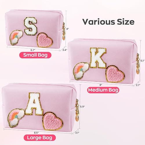 Elilier Birthday Gifts for Kids 4 5 6 7 8 9 10 11 12 year Old, Girl gifts Skin Care, Letter Pouch Cosmetic Toiletry Bag, Personalized Gift for Girl, Gift Bags thumbnail 7