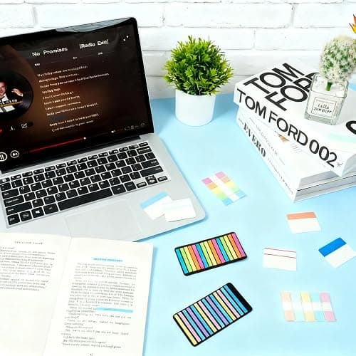 AolinEra 1200 PCS Tab Sticky Notes,2 Inch Sticky Index Tabs,24 Sets Colorful Divider Binder Thin Annotation Organize Sticky Notes,Post It Signature Tabs thumbnail 2