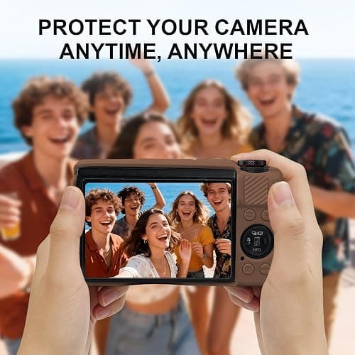 Case with Removable Lens Cover for Canon G7X Mark II/G7XII Camera(Brown) | Soft Silicone Camera Protective Case,Slim Fit,Anti-Scratch,Dustproof,Shockproof,Camera Accessories,For Travel,Daily Use thumbnail 7
