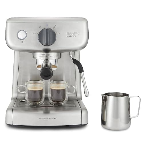 BREVILLE Barista Mini Espresso, Latte and Cappuccino Coffee Machine 2L Water Tank Milk Frother 15 Bar Italian Pump Stainless Steel [VCF125] - Image 1