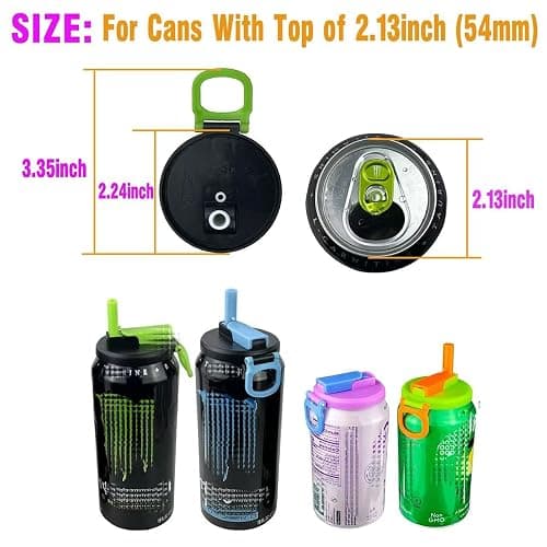 Pop Can Lids with Straws thumbnail 3
