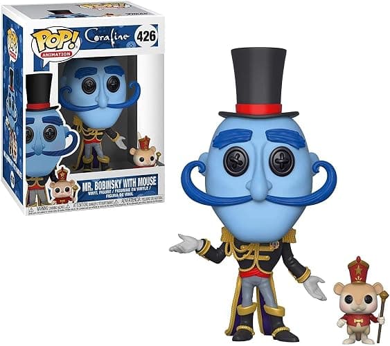 Funko Pop Movies: Coraline - Mr. Bobinsky with Mouse Collectible Figure, Multicolor - Image 1