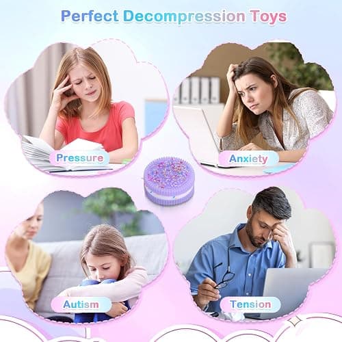 MICHIHOMIE 12 Pcs Stress Relief Toy, Biscuit and Cat Paw Simulation Squishy Toy, Taba Squishy for Kids and Adults, Anxiety Relief Sensory Toy for Halloween Easter Party Favors thumbnail 7