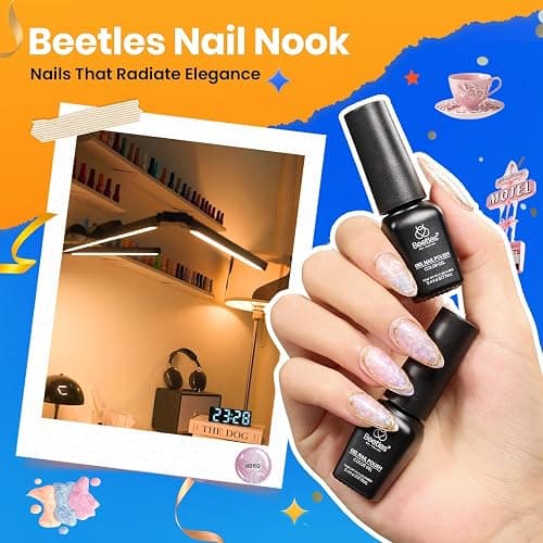 Beetles Fall Nail Fest Gel Nail Polish Set - Nail Nook 119 PCS 100 Colors Gel Polish Kit Base Glossy Matte Glitter Top Coat Neon Glitter Pearl Cat Eye White Red Pink Nude Nails Gift for Women thumbnail 6