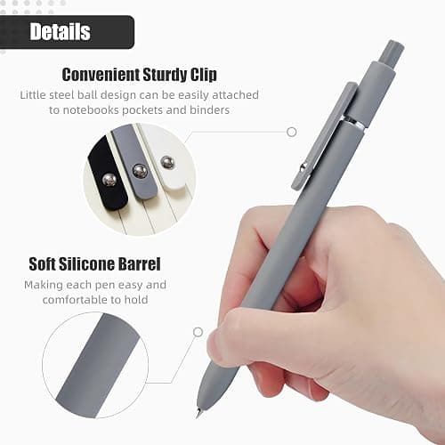 Aesthetic Gel Ink Pens, 0.5mm Fine Point for Smooth Writing, 6 Pens + 3 Refills No Smear & Bleed Quick Dry, Retractable, Ideal for Journaling and Note-Taking, Stylish Office and School Supplies thumbnail 4