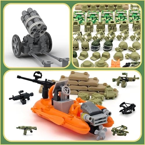 ALEYOOTECHE Modern Military Weapon Pack Building Block Toys for Swat Team Building Brick Weapon Set for Army Equipment Gear Sets Compatible with Mini Figure of Major Brand (220 pcs) thumbnail 5
