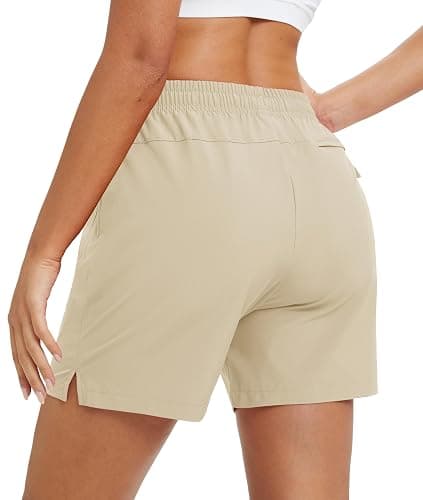 MAGCOMSEN Women's 5" Hiking Shorts UPF 50+ Quick Dry Lightweight Athletic Running Golf Summer Casual Shorts with Pockets thumbnail 2