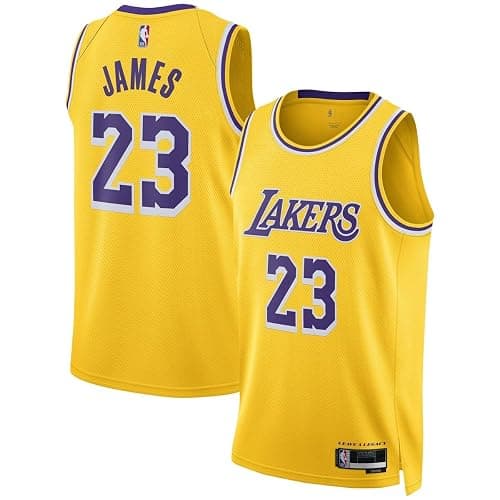 Lebron James Los Angeles Lakers NBA Kids Youth 8-20 Yellow Gold Icon Edition Swingman Jersey - Image 1